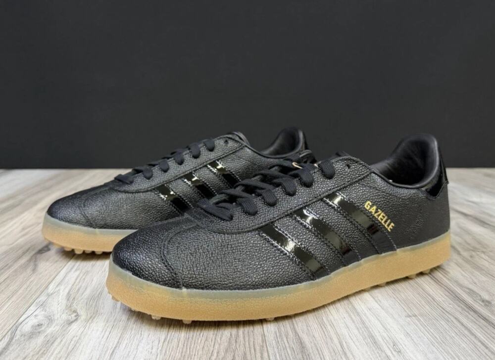 adidas Gazelle Golf Lux Spikeless Core Black Gum Sneaker Mens Size 10 JI4157 NEW